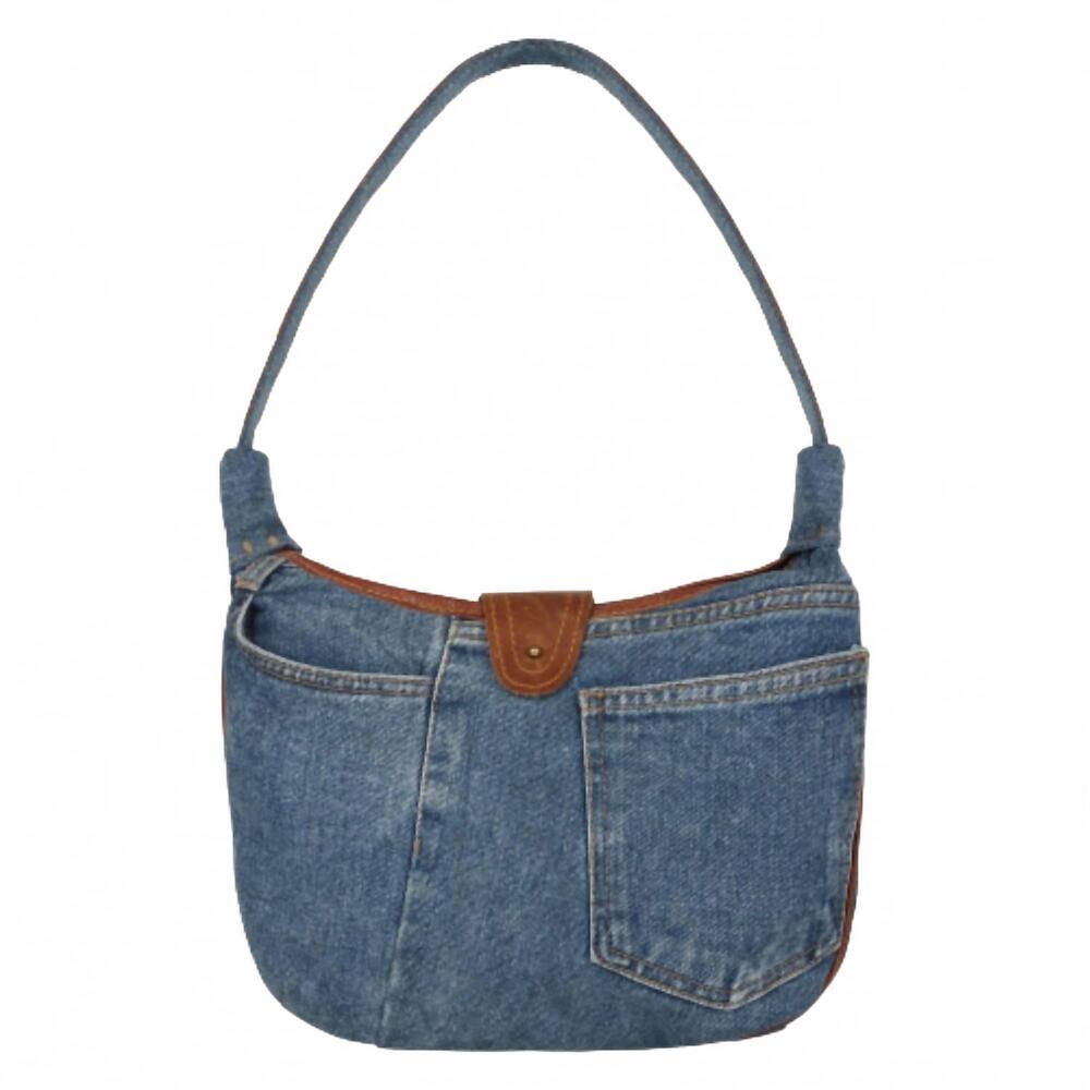 NEW VAAN & CO. women's rhea hobo handbag in blue